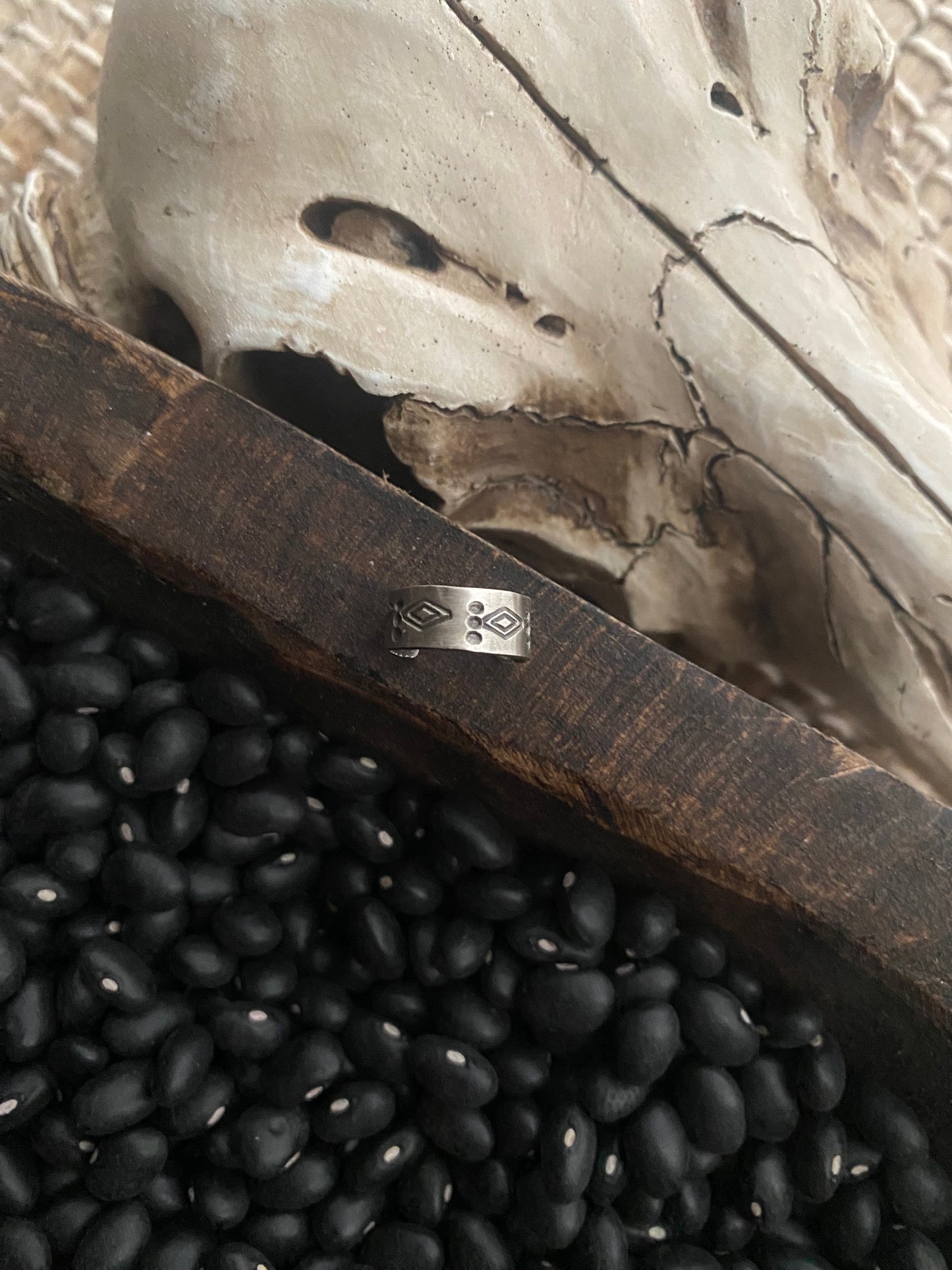 Stamped ear cuff
