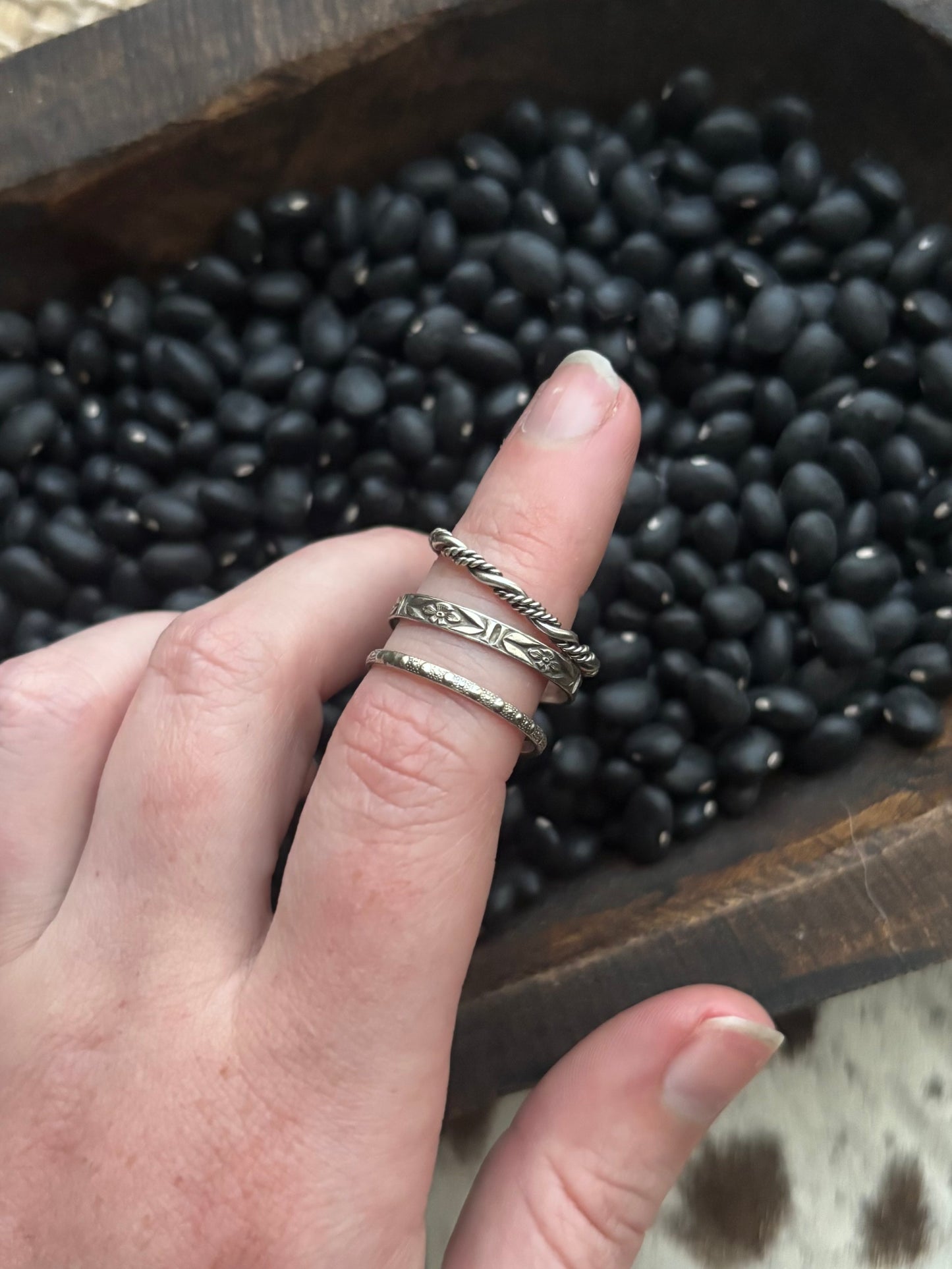 Silver stacker rings