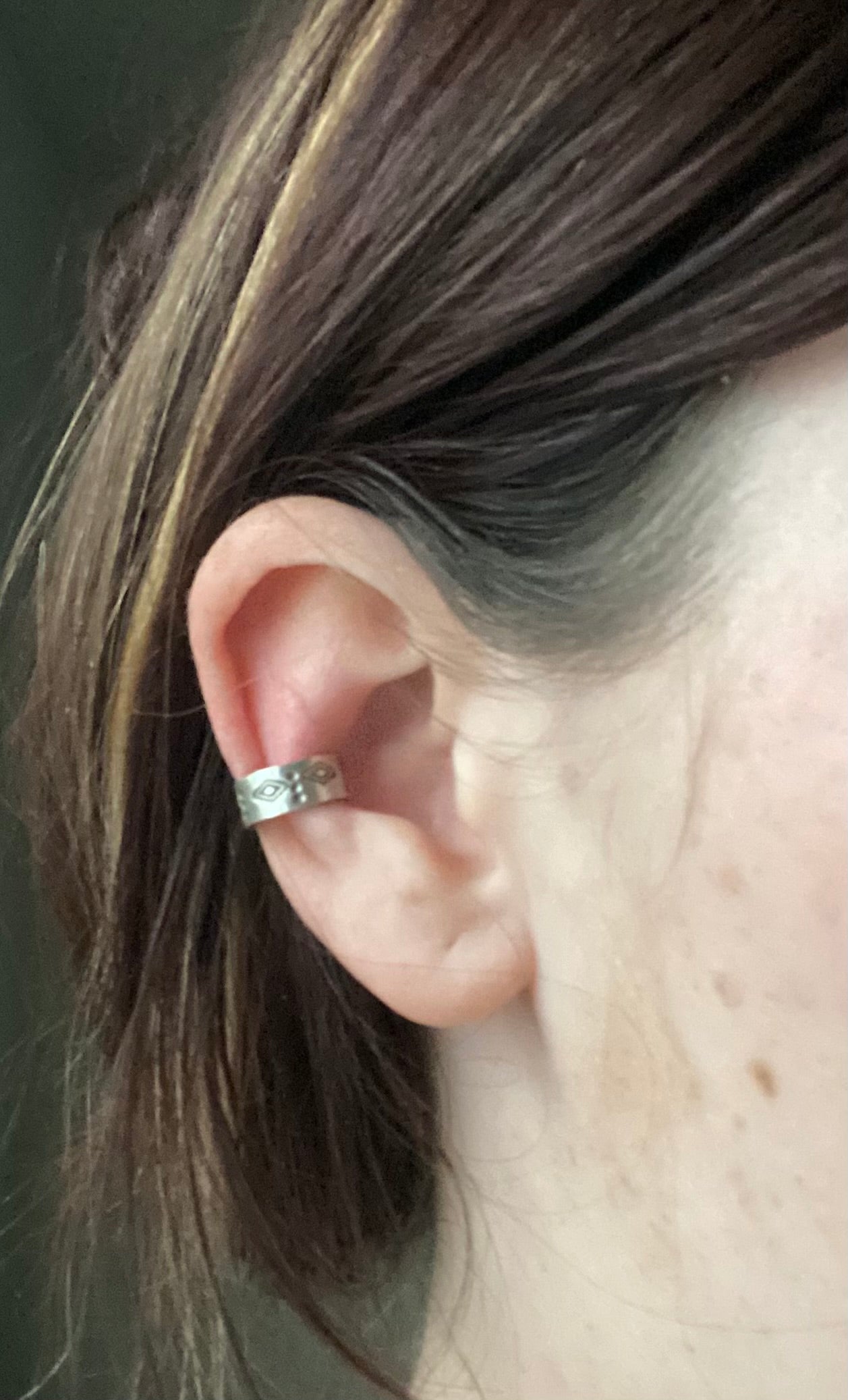 Stamped ear cuff