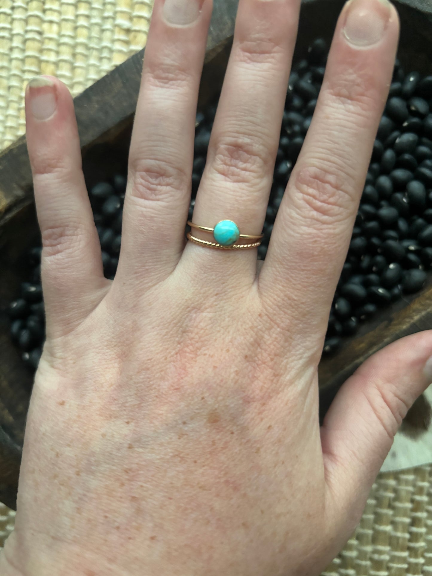 Gold stacker rings