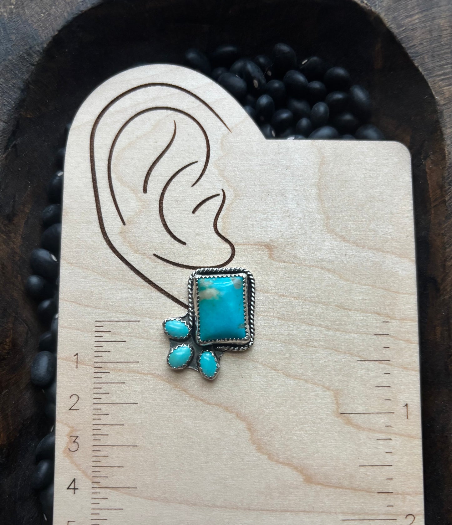 Mixed turquoise earrings
