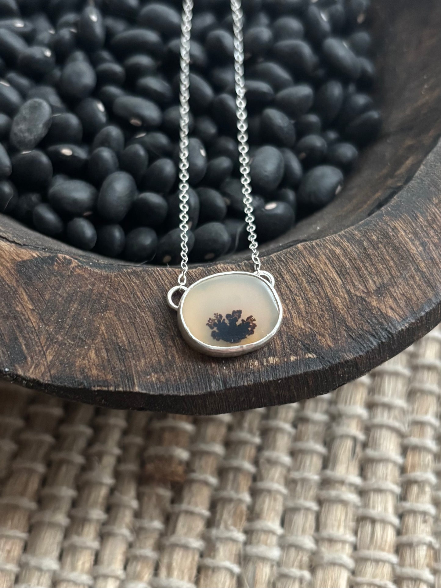 Moss agate necklace