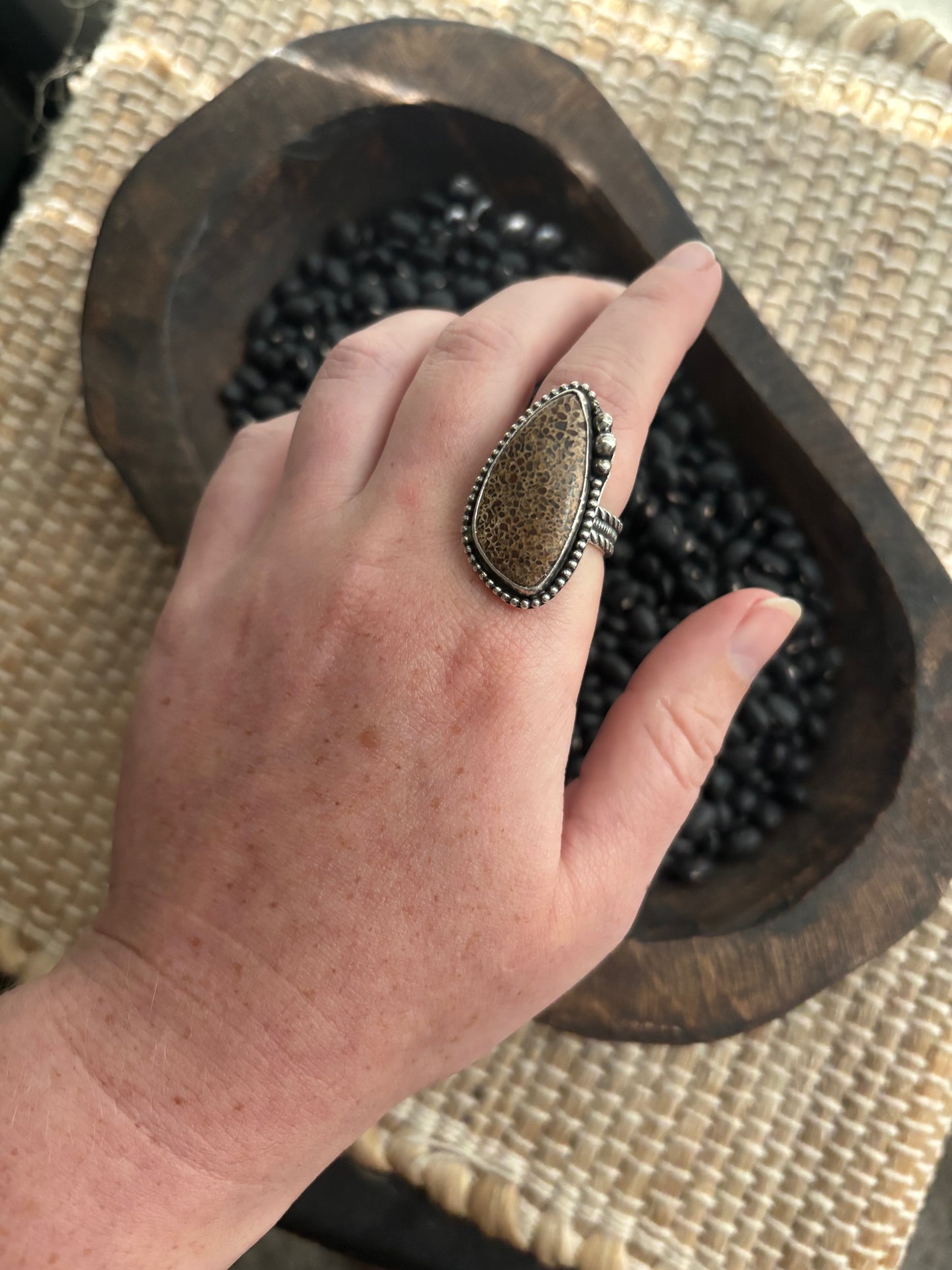 Dino bone ring(yes real dinosaur!)