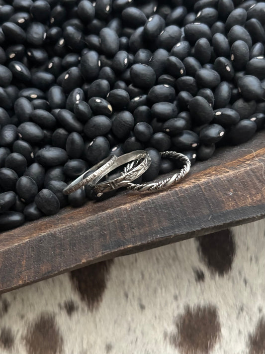 Silver stacker rings