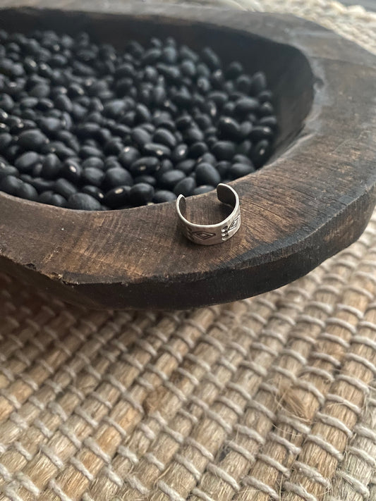 Stamped ear cuff