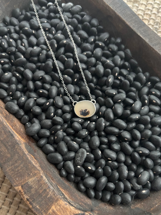 Moss agate necklace