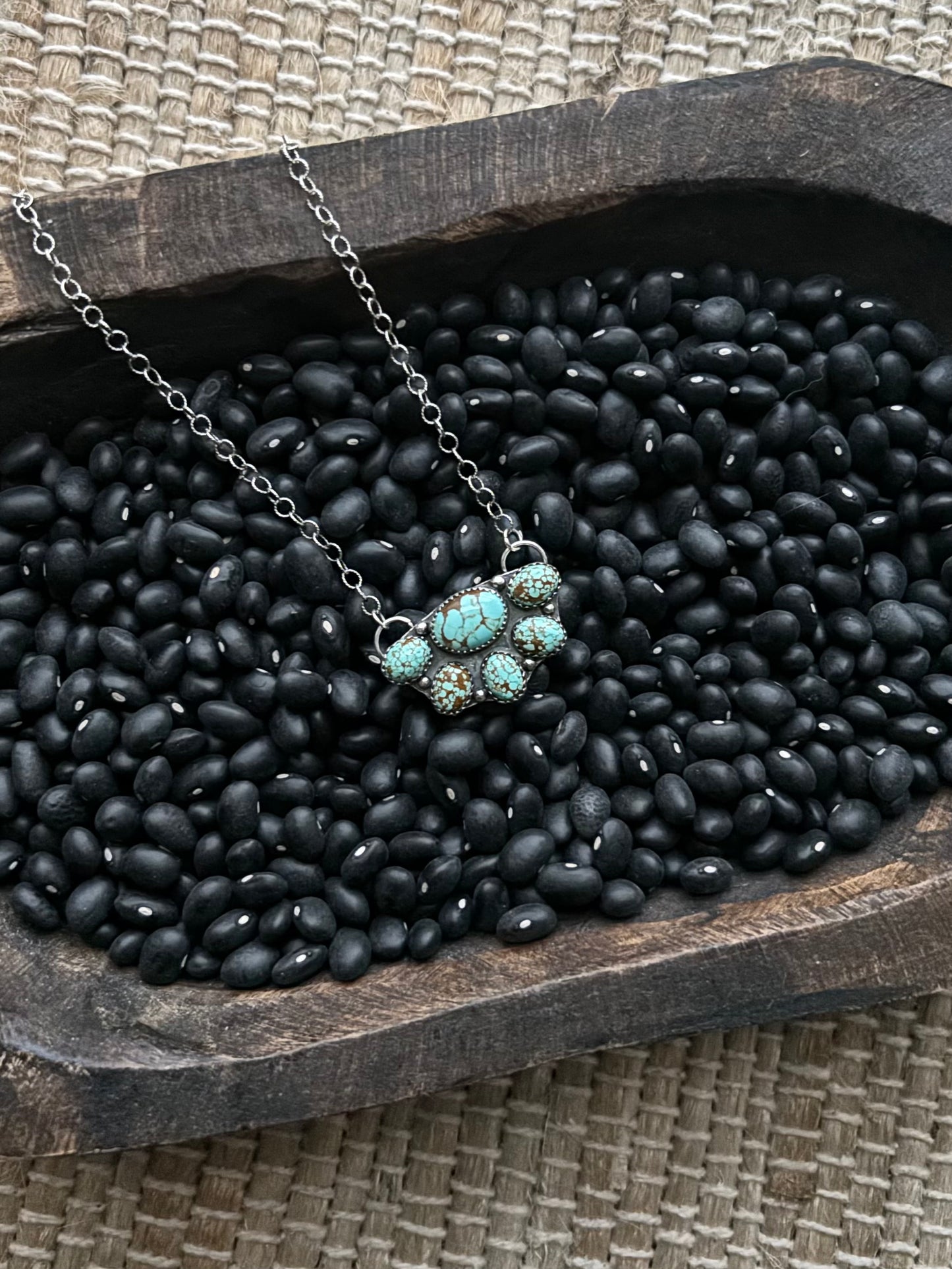 Mine 8 cluster necklace