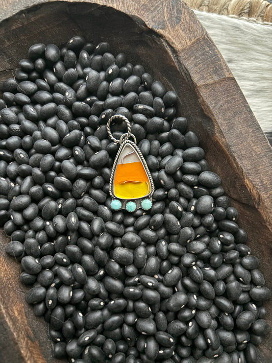 Candy corn pendant