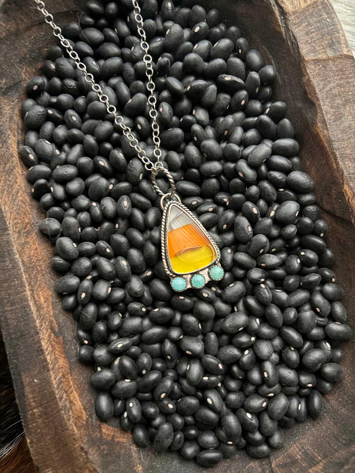 Candy corn pendant