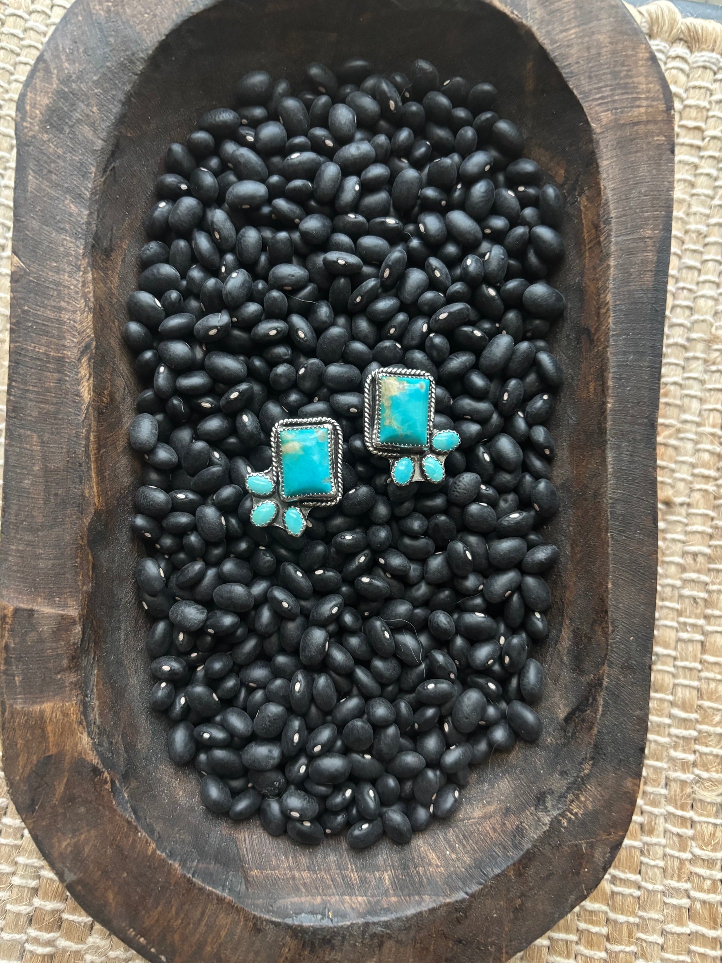 Mixed turquoise earrings